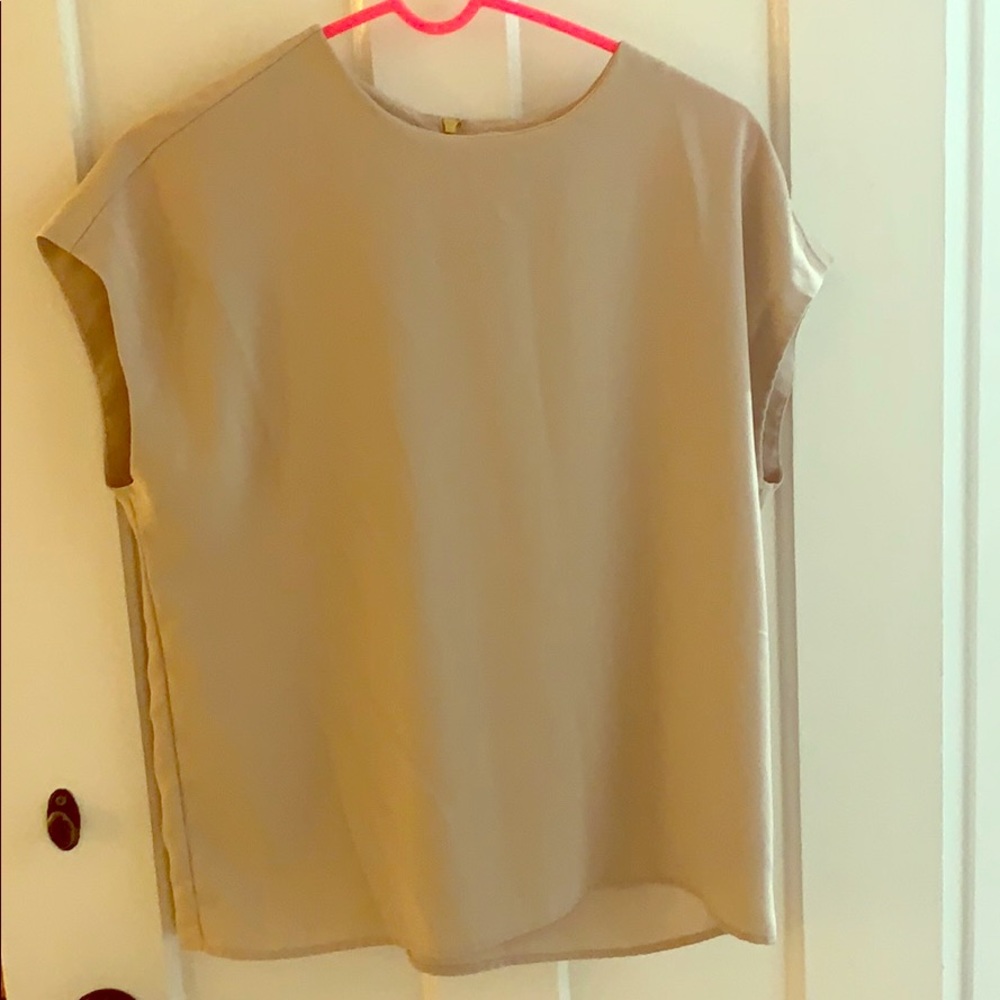 Blush pink work blouse